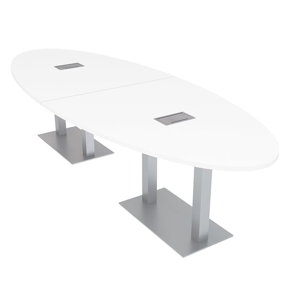 45 in W, 120 in L, 29 in H, Engineered Wood Top, White